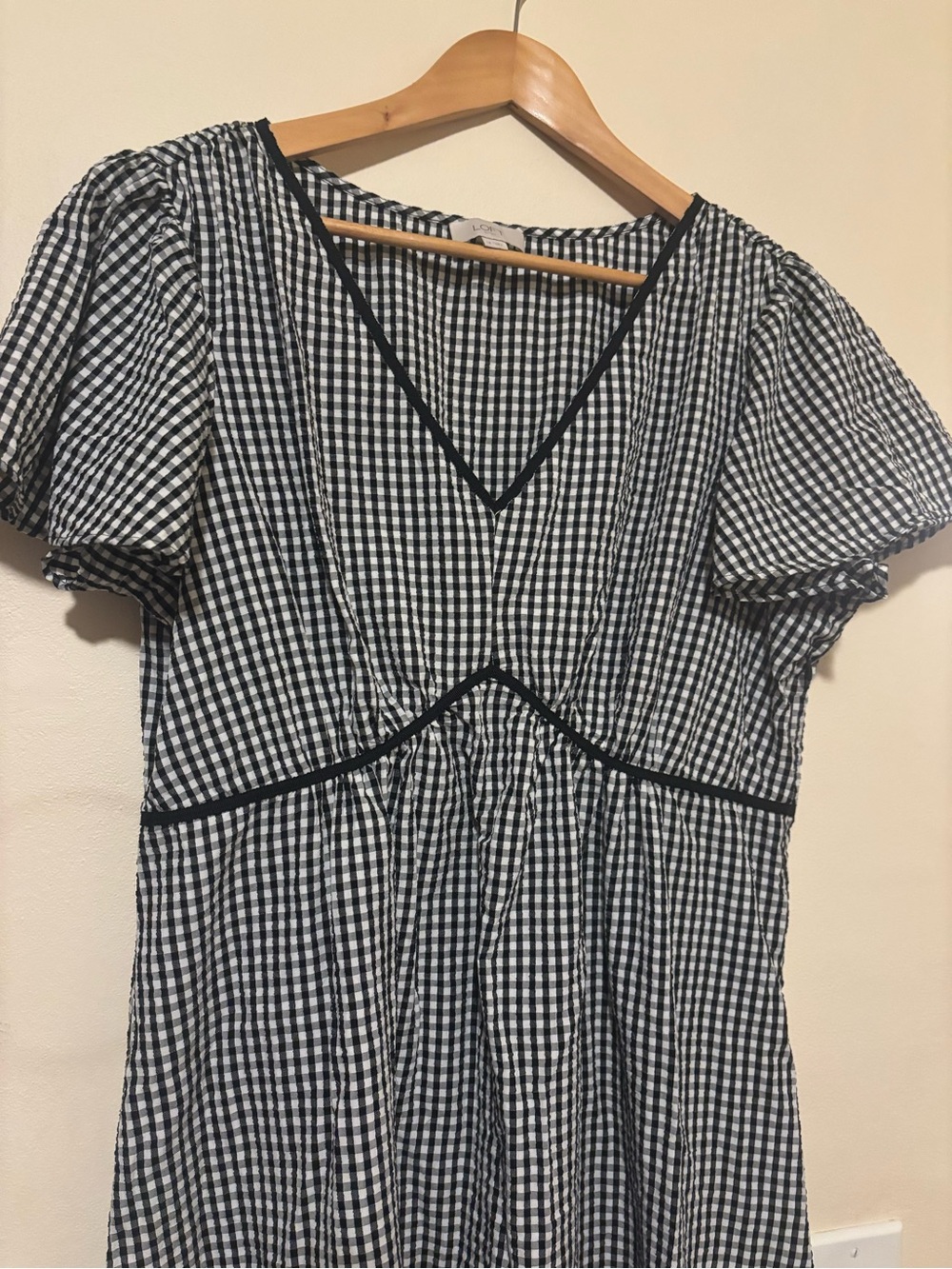 Ann Taylor loft gingham midi dress